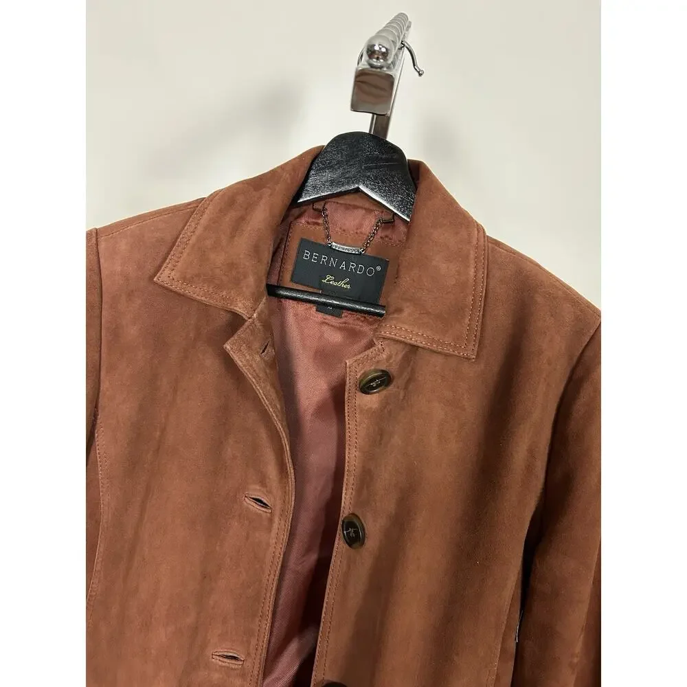 BERNARDO Women's SUEDE Jacket cinnamon Genuine Leather - Picture 2 of 7